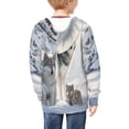 thumbnail image 4 of chaqlin Wolf Hoodies for Boys Girls Trendy Y2K Full-Zip Hoodie Winter Long Sleeve Zipper Sweatshirt Kids Hooded Jacket with Pockets Size 14-16, 4 of 7