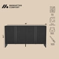 thumbnail image 4 of Novara Contemporary 60" Sideboard in Black (4-Door), 4 of 10
