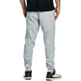 thumbnail image 2 of ProGo USA Men's Joggers Sweatpants Basic Fleece Marled Jogger Pant Elastic Waist (Heather Grey, 3X-Large), 2 of 6