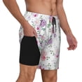 thumbnail image 3 of Daiia Rose Flower B Mens Swim Trunks Swim Shorts Quick Dry Swim Shorts with Mesh Lining Pockets-Small, 3 of 9