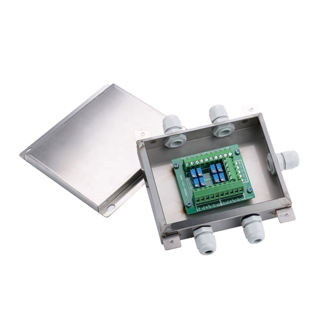 Boîte de Jonction Numérique Tension Réglable 6 Fils Acier Inoxydable pour Balance, Boîte de Jonction Numérique en Acier Inoxydable, Facile à Installer
