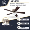 thumbnail image 6 of Prominence Home Alvina 42 Inch Flush Mount Ceiling Fan with Light, Brushed Nickel, 6 of 11