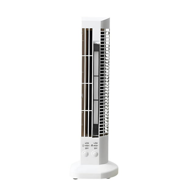 B Mini Usb Tower Fan Bladeless Household Convenient Desktop Cooling With Quiet Operation Usb Rechargeable For Personal Use