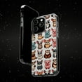 thumbnail image 6 of DistinctInk Hybrid (Acrylic / TPU) Clear Slim Fit Case for Apple iPhone 13 Pro (6.1" Screen) - "Playful Animal Parade: Repeating Cartoon Pattern", 6 of 8