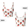 thumbnail image 6 of Uemuo Hand Drawn Strawberry Pattern Women's Sports Bra - High Impact Support, Breathable, and Comfortable Athletic Bra for Running, Yoga, and Workouts, 6 of 9