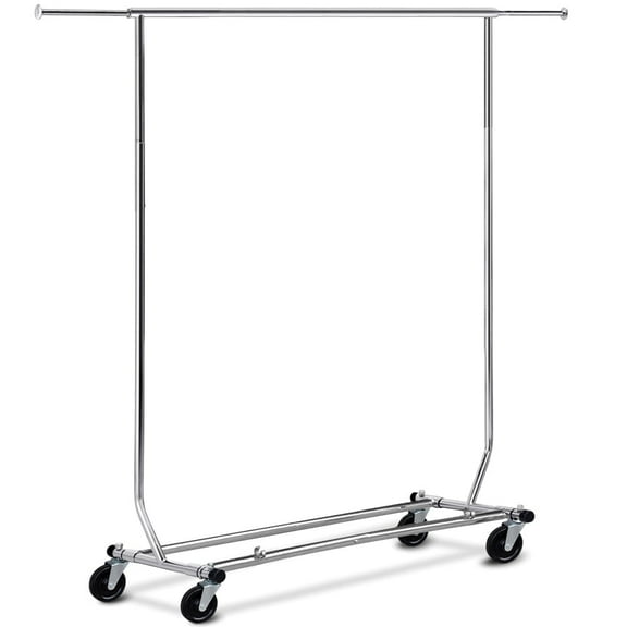 Yaheetech Adjustable Garment Rack & Organizer on Wheels,Silver