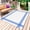 Blue, variant on Striped Navy Outdoor Rug 3x5 Ft - Reversible Patio Rug Outdoor Camping Rugs, Blue White Geometric Minimalist Washable Indoor Outdoor Area Rugs, Non-Slip Outdoor Carpet Runner for Deck/Porch