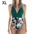 thumbnail image 2 of Greeniant Traje de baño de mujer Traje de baño de moda Traje de baño de moda Verde + Flor blanca S Deportes acuáticos Flor verde + negra SG Greeniant OD021064-09, 2 of 6