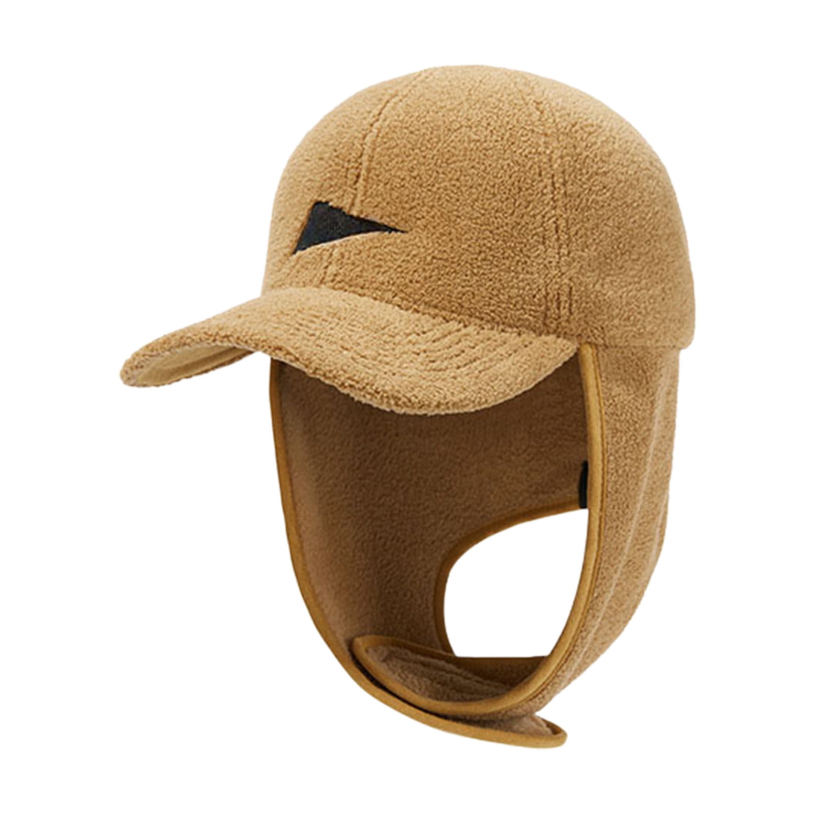 Winter Hat with Ear Flaps for Men and Women, Thermal Fleece Lined Beanie for Cold Weather, Windproof Ski Snowboard Skating Outdoor Sports, Adjustable Knit Cuff Trapper Hat with Foldable Ear Covers