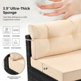 thumbnail image 6 of Segmart 7 Piece Pe Rattan Outdoor Patio Bar Set, Dark Gray/Beige, 6 of 12