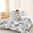 thumbnail image 4 of Castle Fairy Badminton Print Queen Comforter Set 3 Pieces, Sport Theme Comforter Sets Queen, White Black,1 Comforter and 2 Pillowcases, 4 of 6