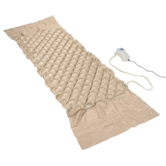 Drive Medical Med Aire Alternating Pressure Pump and Pad System, Variable Pressure with End Flaps, 123" x 36" x 2.5"