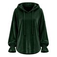 thumbnail image 4 of Velour Hoodies for Women, Pullover Sweatshirt, Winter Jackets, Fall Outfits, Travel Hoodie, Warm Sweaters, Oversized Hoodie, Casual Pullover Tops, 4 of 4