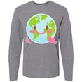 thumbnail image 3 of Inktastic Happy Earth Day with Hearts Long Sleeve T-Shirt, 3 of 5