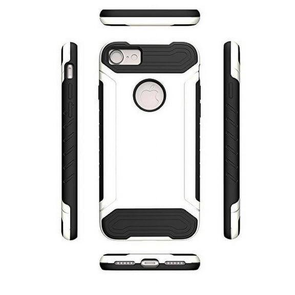 GSA Slim Hybrid Case For iPhone SE (2022-20)/8/7/6/6s - White/Black