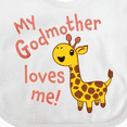 thumbnail image 4 of Inktastic My Godmother Loves Me- Cute Giraffe Boys or Girls Baby Bib, 4 of 4