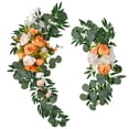 thumbnail image 1 of Flores artificiales Decoración de arco Arreglo de flores Centro de mesa colgante decorativo Garland Floral Swags para vacaciones Ventana Naranja perfecl Guirnalda de arco de boda, 1 of 8