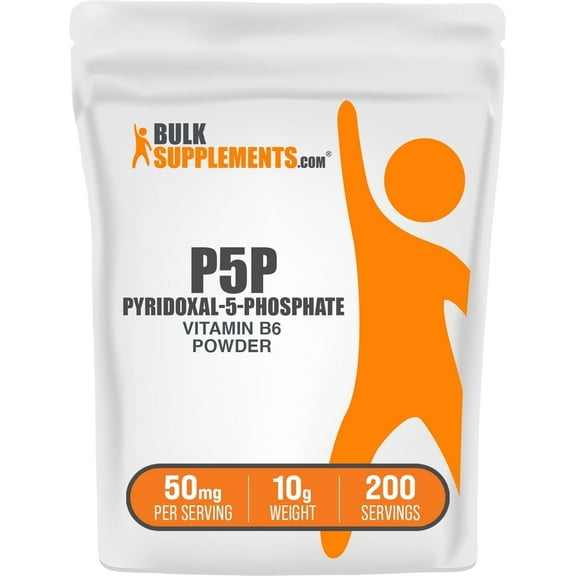 BulkSupplements Pyridoxal-5-Phosphate (P-5-P) Powder - 50mg per Serving - 10 Grams (0.4 oz) - 200 Servings