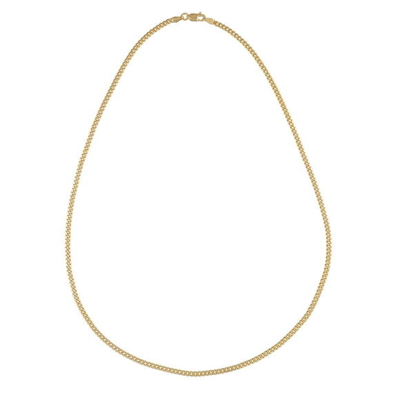 Brilliance Fine Jw Ss/18kgp Bfj Curb Ch 20``