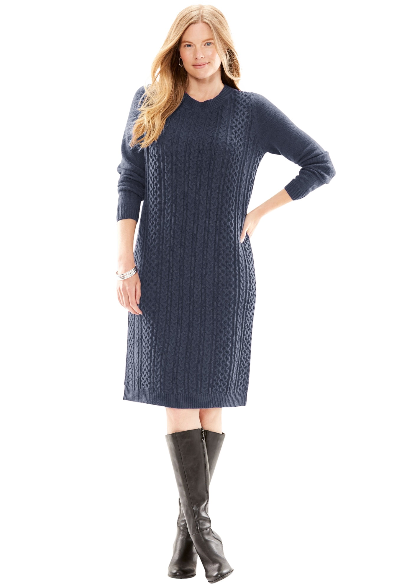 flattering sweater dress