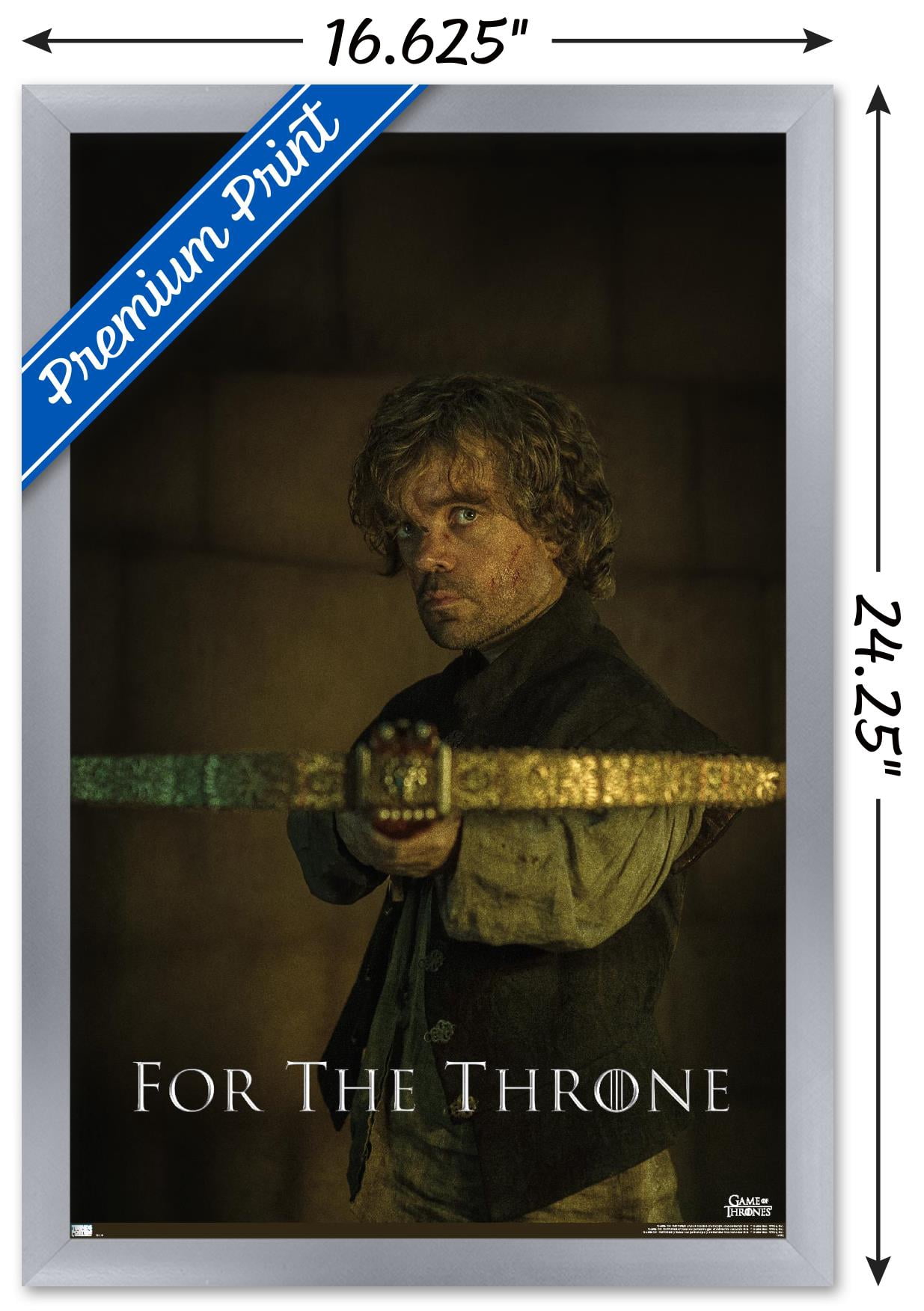 Game of Thrones - Tyrion Lannister Wall Poster, 14.725" x 22.375", Framed