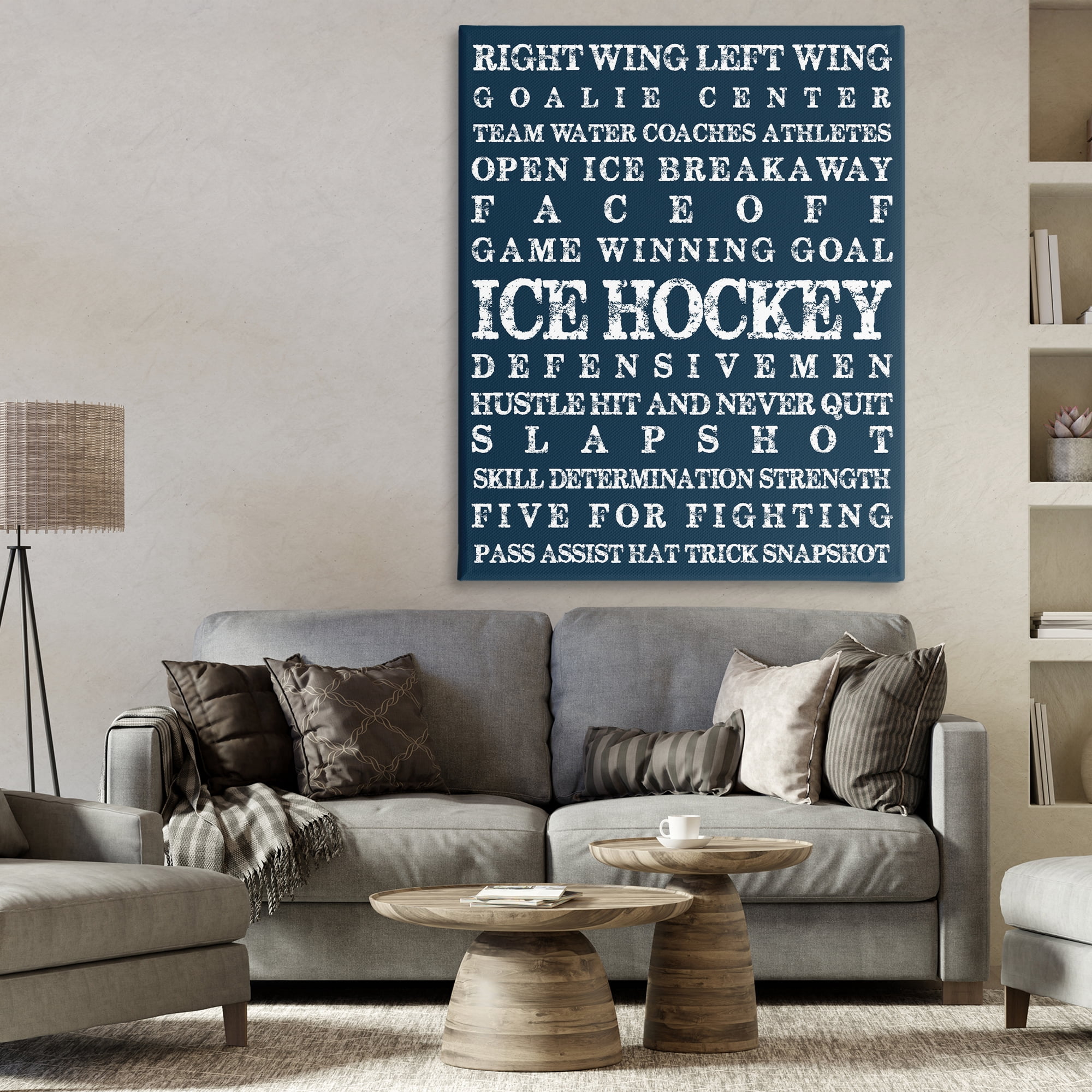 Stupell Industries Ice Hockey Expressions Canvas Wall Art, design by Melody Hogan