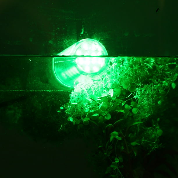 Fdit Underwater Fishing Light, Green Fishing Light,LED Night Fishing Light  Underwater Submersible Marine Boat Green Lamp Fishing Accessory