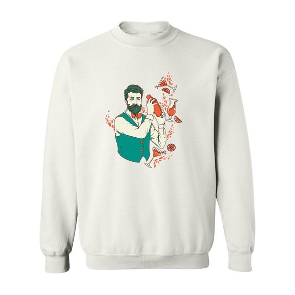 Vintage Bartender. Sweatshirt Men -Image by Shutterstock, Male x-Large
