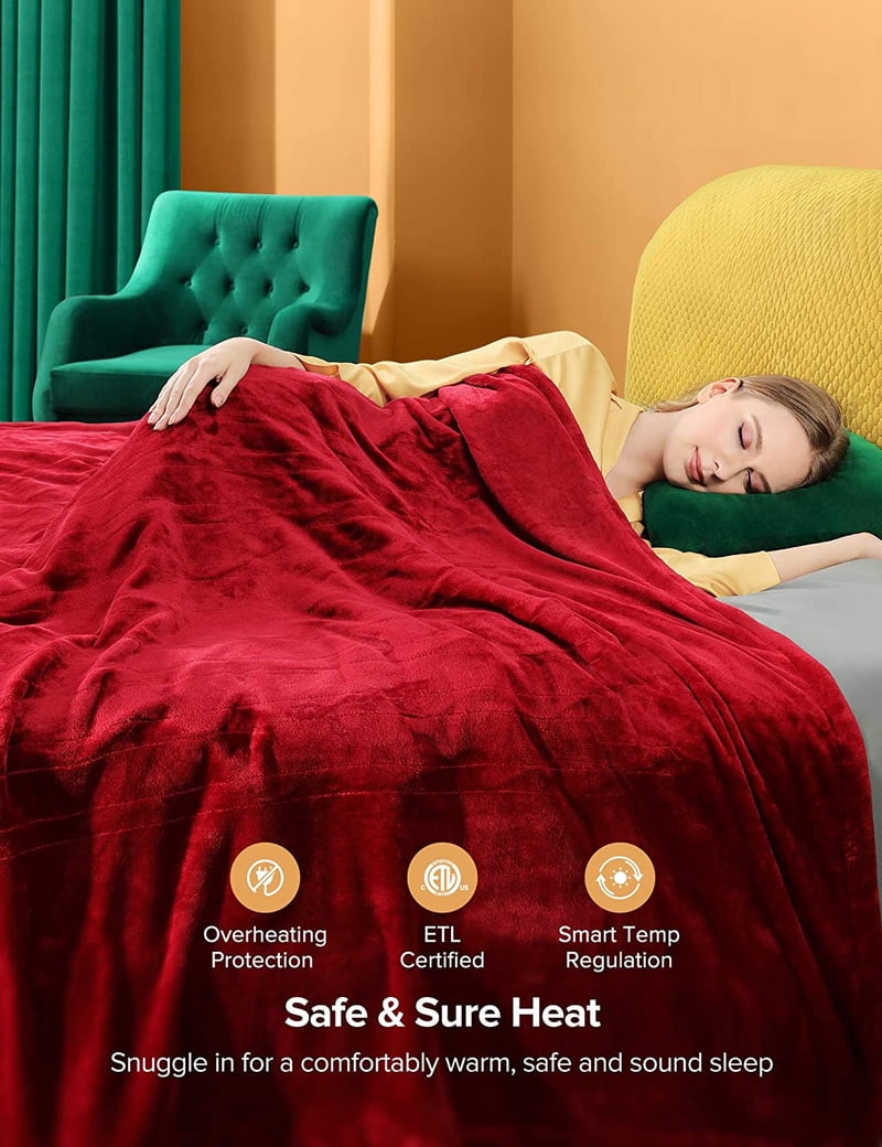 sable heated throw blanket