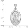 thumbnail image 2 of FJC Finejewelers 14 kt White Gold  Polish/Satin Sacred Heart Jesus Hollow Charm 27 mm x 17 mm, 2 of 6