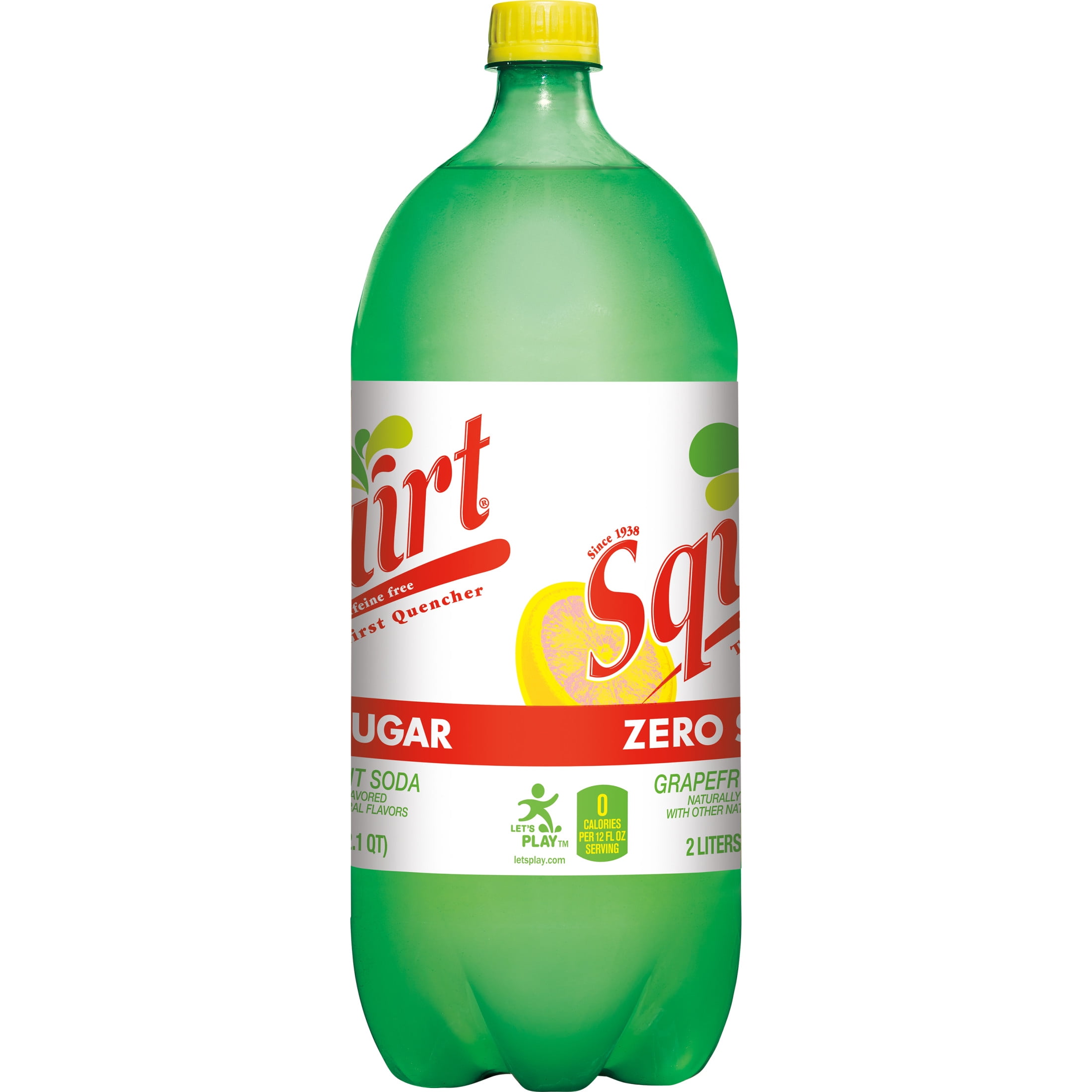 Squirt Zero Sugar Grapefruit Soda Pop, 2 L, Bottle