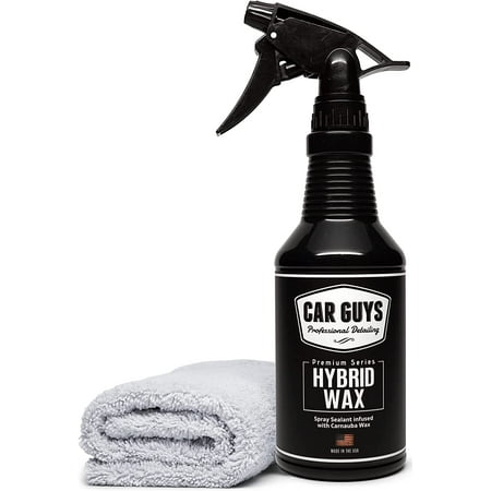 Hybrid Spray Wax | Advanced Car Wax | Long Lasting and Easy To Use | Safe on All Surfaces | 18 Oz Kit with Towel