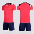 thumbnail image 5 of CHEEREAM Football Jerseys Sets for Boys Short Sleeve Crew Neck Fitness Shirts & Shorts Kids 2 Piece Sports Uniform Soccer Training Active Workout Outfits, 5 of 5