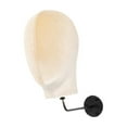 thumbnail image 5 of Gazechimp Wall Mount Mannequin Head Cap Hat Display Rack for Ornament Decoration Store Beige Flannel, 5 of 8
