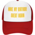 thumbnail image 1 of Make My Birthday Great Again Mesh Hat Women Men Trucker Hat Baseball Cap, 1 of 8