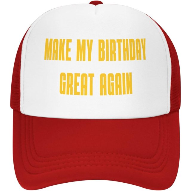 Make My Birthday Great Again Mesh Hat Women Men Trucker Hat Baseball Cap