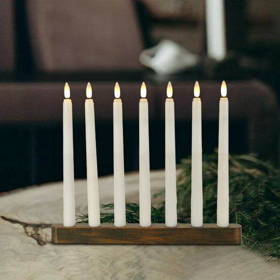 WHAMVOX Rustic Table Candle Holder 7 Holes Tealight Candle Holder Farmhouse Candle Stand Wedding Candle Stand Centerpieces For Dinner Table Decors