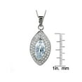 thumbnail image 4 of ELYA Jewelry Women's Marquise-Cut Cubic Zirconia Sterling Silver Necklace, 4 of 4