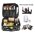 thumbnail image 2 of FORMRS Travel Makeup Bag Large Capacity Train Case Cosmetic Organizer with Adjustable Dividers, Lemon Flowers, 2 of 8