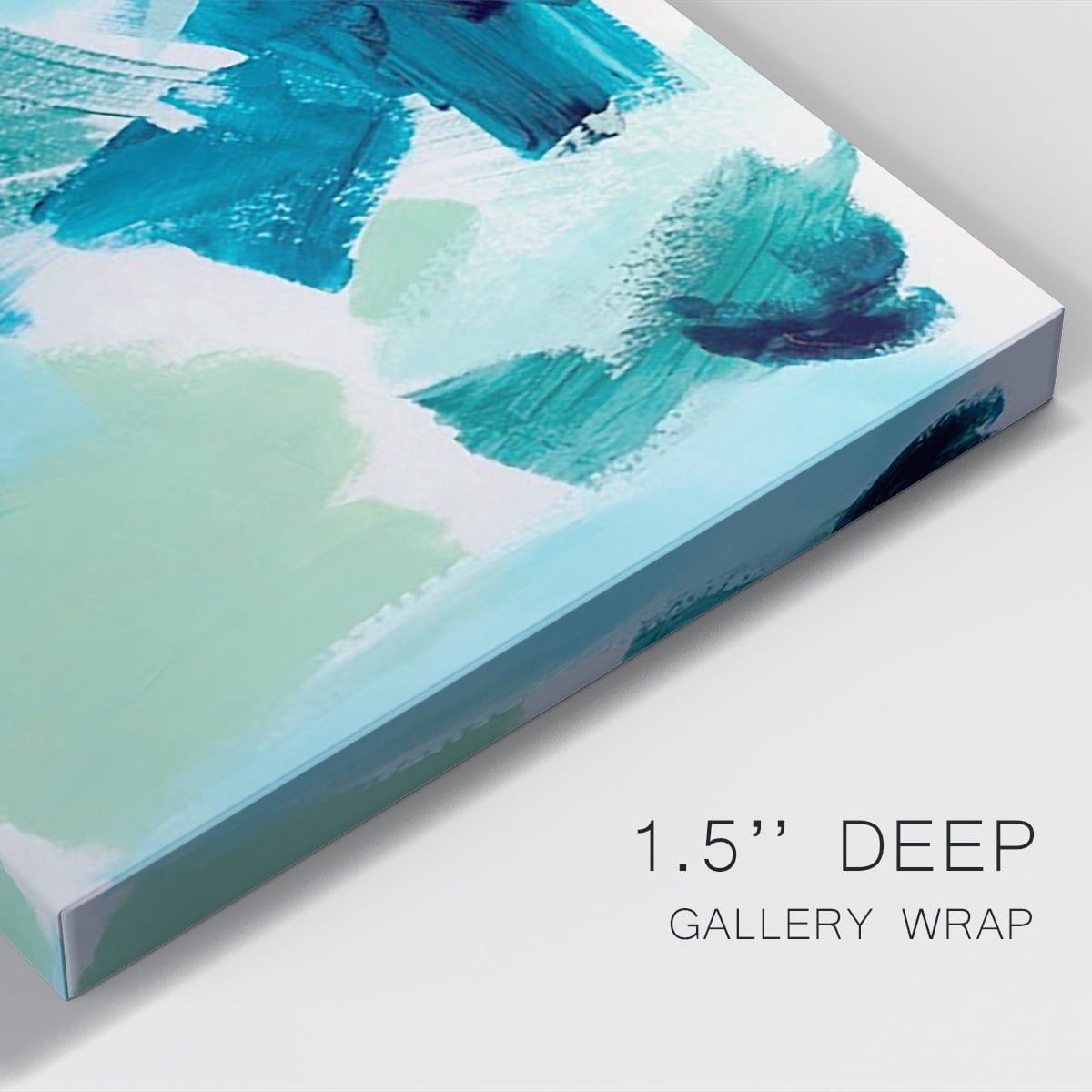 Teal Composition II Premium Gallery Wrapped Canvas - Ready to Hang