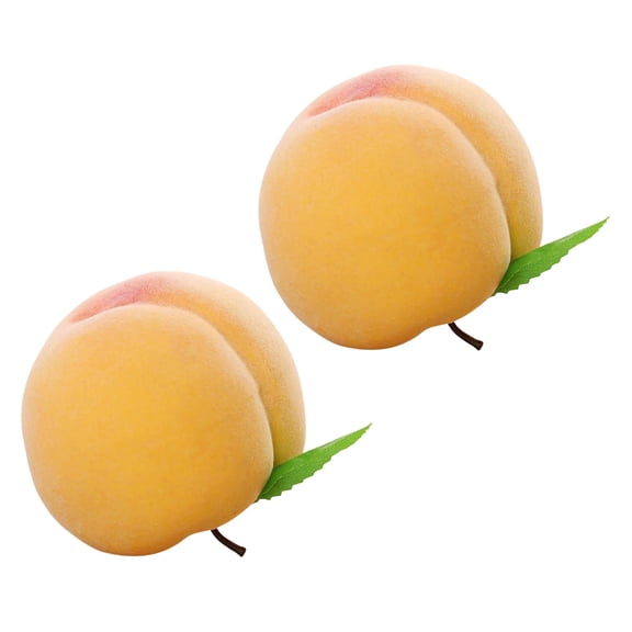 2Pieces Realistic Faux Peach Fruits Simulation Peach for Home Decoration and Professional Photography Use