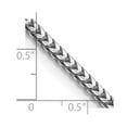 thumbnail image 5 of Diamond2Deal 14K White Gold 3mm Franco Chain Bracelet for Women 8", 5 of 6