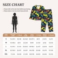 thumbnail image 4 of Pofeuu Colorful Sharks Print Womens Pajamas Set Long Sleeve Sleepwear Button Down Nightwear Soft Pj Lounge Sets Button Down Pajamas Women-XX-Large, 4 of 7