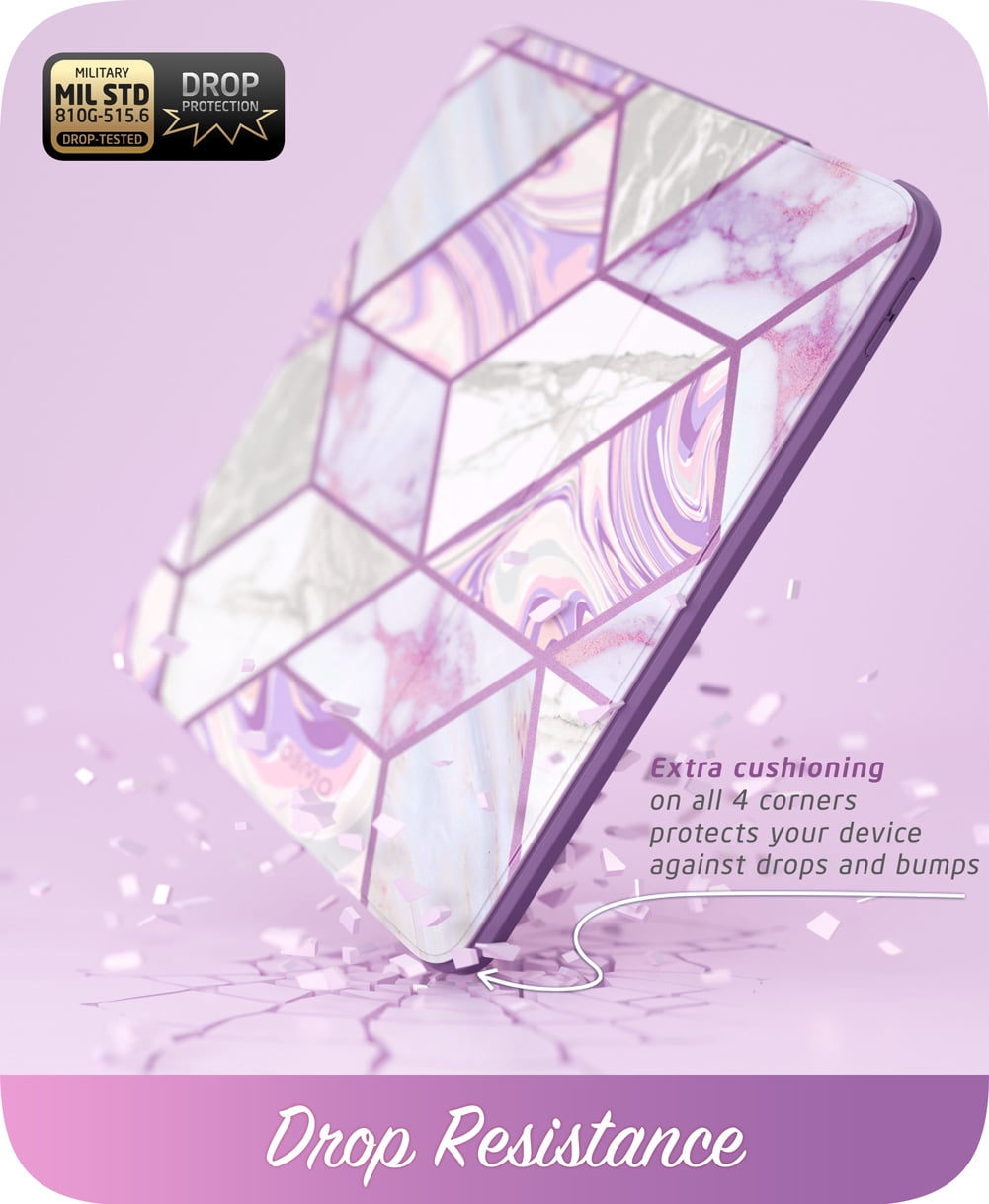 i-Blason Cosmo Series for iPad Air 4 10.9 Case (2020), Full-Body Trifold with Built-in Screen Protector Protective Smart Cover with Auto Sleep/Wake & Pencil Holder (Ameth)