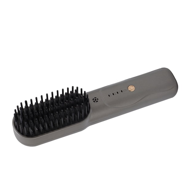 Peine Inalámbrico De Cabello, Hierro Recargable De Peinado Para Cabello Recto Y Rizado, Calefacción De Cerámica De Metal, 3 Configuraciones De Temperatura