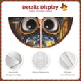 thumbnail image 3 of Bingfone Christmas Tree Skirt Mat Christmas Decoration Interior 48" -Quirky Owl With Glasses, 3 of 6
