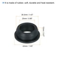 thumbnail image 2 of Uxcell T Type Rubber Grommet Mount Dia 36.3mm ID 25mm Seal Protection Flexible Hole Plugs Cable Pipe Black, 2 of 5