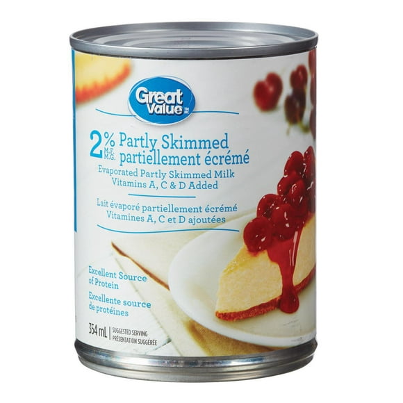 Great Value 2% Partly Skimmed Evaporated Milk