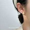 thumbnail image 5 of EOEMY Golden/Rose Gold Pld 925 Silver Daisy Flower Earrings Beach Earrings Studs-Gold, 5 of 8