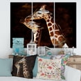 thumbnail image 2 of Designart ' Close UP Of Two Giraffes Kissing I ' Farmhouse Canvas Wall Art Print, 2 of 3